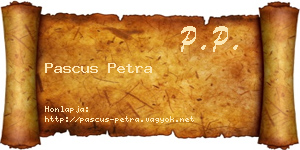 Pascus Petra névjegykártya